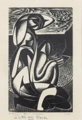 Sibling by John Buckland Wright, Woodcut, sold Nov 2024