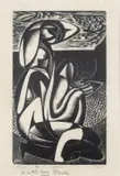 Sibling by John Buckland Wright, Woodcut, sold Nov 2024