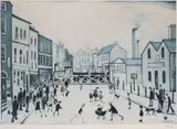 The Level Crossing by L. S. Lowry, Offset lithograph printed in colours, sold Nov 2024