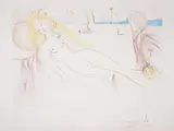 Venus et le Joueur d'orgue by Salvador Dalí, Drypoint with etching and pochoir printed in colours, offered Nov 2024