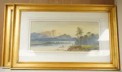 Early morn Loch Katrine, Scotland by William Henry Earp, 1885, watercolor, sold Mar 2025