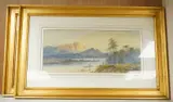 Early morn Loch Katrine, Scotland by William Henry Earp, 1885, watercolor, sold Mar 2025