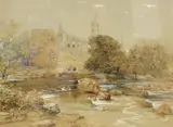 Dunblane Abbey by George Cattermole, watercolour, sold Mar 2025