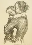 Mother and child by Käthe Kollwitz, lithograph, sold Mar 2025