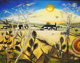 'After the Harvest - The hen harrier spots her by Robin Alexander Elliott, 2020, oil on canvas, sold Mar 2025