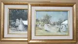 Game of tennis by John S. Goodall, watercolour and gouaches, sold Mar 2025