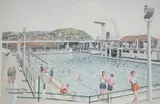 A set of four original watercolours for postcard designs by Charles Thomas Howard, watercolor, sold Mar 2025