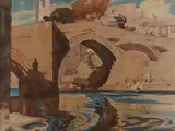 Barnard castle by Frank Brangwyn, print, sold Mar 2025