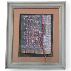 Sur by Andreas Senser, 1982, mixed media and collage, offered Feb 2025