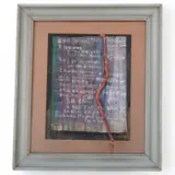 Sur by Andreas Senser, 1982, mixed media and collage, offered Feb 2025