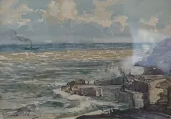 South East Wind by Lamorna Birch, 1943, watercolour, sold Feb 2025