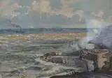 South East Wind by Lamorna Birch, 1943, watercolour, sold Feb 2025