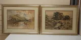 Waterfall beneath a bridge by George Arthur Fripp, 1844, watercolour, sold Feb 2025