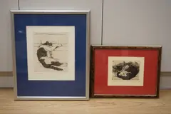 Cat study by Melvyn Petterson, pencil, sold Feb 2025