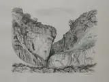 Gordale Scar by David Gentleman, lithograph, offered Feb 2025