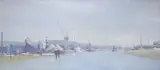 Harbour view by Anthony Cooke, oil on board, offered Feb 2025