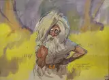 Original by John Worsley, 1972, gouache and mixed, sold Feb 2025