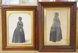 Full length studies of a young and an elderly lady by Henry Albert Frith, 1849, watercolor, offered Feb 2025