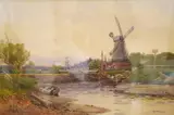 A View of Rye from the river by Archibald Webb, 1890, watercolour on paper, offered Feb 2025
