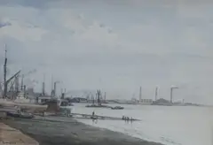 Greenhithe by Arthur Bond, watercolour, sold Feb 2025