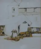The Market Place, Quimperle by Harry Tittensor, watercolour, offered Feb 2025