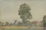 Westleton by Martin Hardie, watercolour, offered Feb 2025