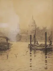 St. Paul by Rowland Langmaid, etching, sold Feb 2025