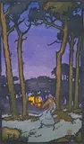 Woodblock print by Philip Leslie Moffat Ward, print, sold Feb 2025