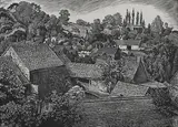 September Afternoon, Warwickshire by William Thomas Rawlinson, 1967, engraving, sold Feb 2025