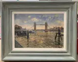 Tower Bridge by MIchael Cruickshank, 2007, oil on board, sold Aug 2025