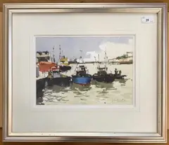 Inner Harbour by John Yardley, watercolour, sold Aug 2025