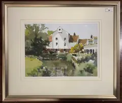 Mill view by John Yardley, watercolour, sold Aug 2025