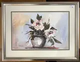 Floral study by Steve Hall, watercolour, sold Aug 2025