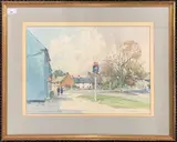 Chelveston by Stanley Orchant, 1974, watercolour, sold Aug 2025