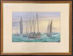 Gorleston by Mick Bensley, 1993, watercolour, sold Aug 2025