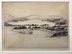 Loch Tay in Kellin by Henry Jackson Simpson, etching, offered Aug 2025