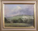 Newtimber Hill S.Downs Sussex by Owen Waters, oil on board, sold Jul 2025