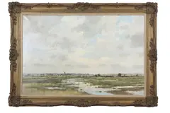 Horsey Mill by Colin Burns, oil on canvas, sold Jul 2025