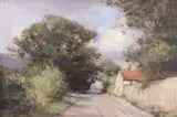 A Rural lane and winter scene by Owen Waters, oil, sold Jul 2025