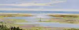 Early Morning Feeders (ii). Thornham Saltings by Shirley Carnt, oil on board, sold Jul 2025