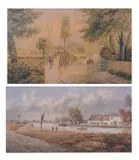 Horning Ferry and Costessey Bridge by William Frederick Austin, watercolor, sold Jul 2025