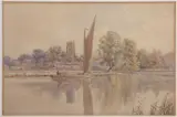 View on the Broads by Stephen John Batchelder, watercolour, sold Jul 2025