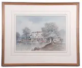 Horstead Mill by Arthur E. Davies, ink and watercolour, sold Jul 2025