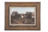 Outside a French town by Alexandre Dubuisson, oil on canvas, sold Jul 2025