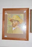 Portrait of Vincent Van Gogh by Neil Masterman, acrylic on board, sold Jul 2025
