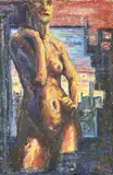 Untitled by Carl F.E. Hodgson, 1992, oil on canvas, sold Dec 2025