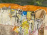 Hill Workings by Bert Isaac, 1999, mixed media on paper, offered Dec 2025