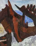 Carcass 9 by Gwilym Prichard, mixed media and construction on card, sold Dec 2025