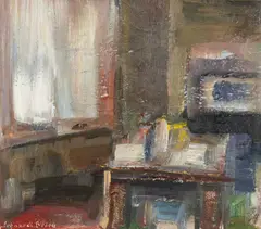 Circa 1990 by Leonard Beard, oil on card, sold Dec 2025