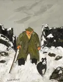 Untitled by Owen Meilir, oil on card, sold Dec 2025